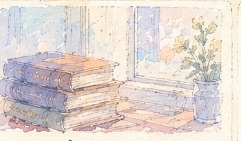 小説をイメージした水彩画